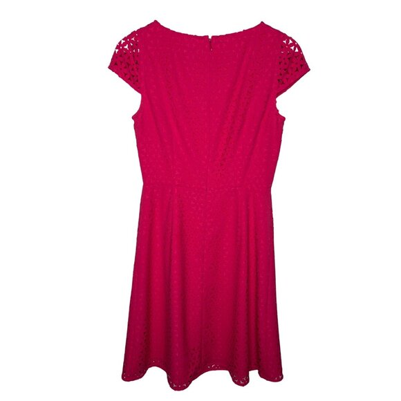 J Crew Dress Womens Size 2 Short Sleeve Mini Fit and Flare Pink Fuchsia Work XS - Picture 10 of 13
